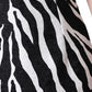 Black White Zebra A-line Sheath Mini Dress