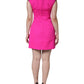 Pink Sleeveless Bodycon A-line Mini Dress