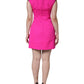 Pink Sleeveless Bodycon A-line Mini Dress