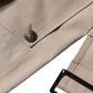 Khaki Double Breasted Trench Coat Jacket