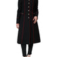 Black Single Breasted Trench Coat Jacket