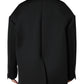 Black Polyester Double Breasted Coat Jacket