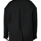 Black Polyester Double Breasted Coat Jacket