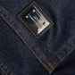 Dark Blue Cotton Stretch Straight Denim Jeans