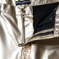 Metallic Gold Polyester Tapered Pants