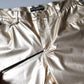 Metallic Gold Polyester Tapered Pants