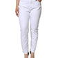 White Cotton Stretch AUDREY Skinny Jeans