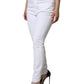 White Cotton Stretch AUDREY Skinny Jeans