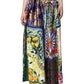 Multicolor Patchwork Sicily Long Maxi Skirt