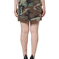 Multicolor Camouflage Mid Waist A-line Skirt