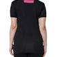 Black Cotton Logo Print Round Neck T-shirt