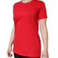 Red Cotton Crew Neck Short Sleeve Tee T-shirt