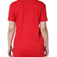 Red Cotton Crew Neck Short Sleeve Tee T-shirt