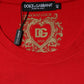 Red Cotton Crew Neck Short Sleeve Tee T-shirt