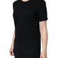 Black Cotton Crew Neck Short Sleeve T-shirt