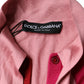 Pink Short Sleeves Pullover Ascot Collar Top