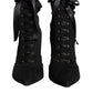 Black Lace Up Trekking Ankle Boots Shoes