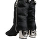 Black Padded DG Logo Heels Boots Shoes