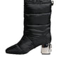 Black Padded DG Logo Heels Boots Shoes