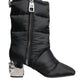 Black Padded DG Logo Heels Boots Shoes