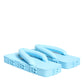 Light Blue Rubber Slides Flats Sandals Shoes