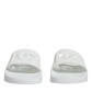 White Rubber Slides Sandals Beachwear Shoes