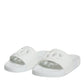 White Rubber Slides Sandals Beachwear Shoes