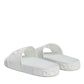 White Rubber Slides Sandals Beachwear Shoes