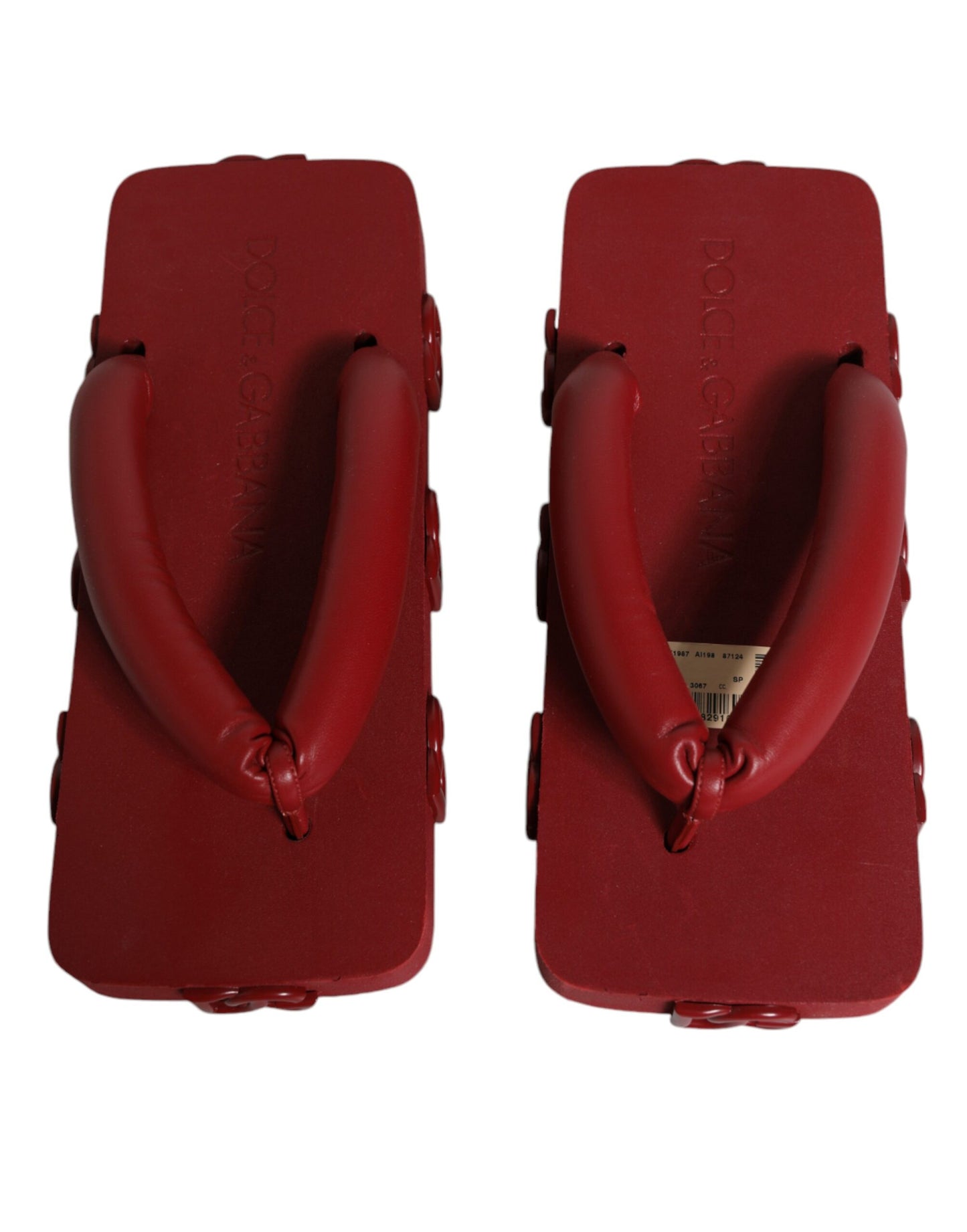 Red Rubber Slides Sandals Flip Flops Shoes