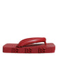 Red Rubber Slides Sandals Flip Flops Shoes