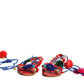 Multicolor Pom Pom Fur Wrap Sandals Shoes