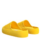 Yellow Rubber Slides Sandals Beachwear Shoes