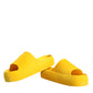 Yellow Rubber Slides Sandals Beachwear Shoes