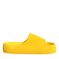 Yellow Rubber Slides Sandals Beachwear Shoes