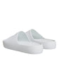 White Rubber Slides Sandals Beachwear Shoes