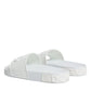 White Rubber Slides Sandals Beachwear Shoes