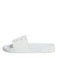 White Rubber Slides Sandals Beachwear Shoes