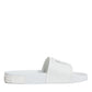 White Rubber Slides Sandals Beachwear Shoes