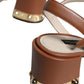 Brown Leather Ankle Strap Sandals Shoes