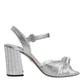 Silver Mirror Heels KEIRA Sandals Shoes