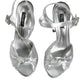 Silver Mirror Heels KEIRA Sandals Shoes