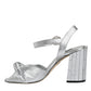 Silver Mirror Heels KEIRA Sandals Shoes