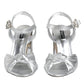 Silver Mirror Heels KEIRA Sandals Shoes