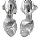 Silver Mirror Heels KEIRA Sandals Shoes