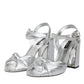 Silver Mirror Heels KEIRA Sandals Shoes