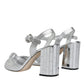 Silver Mirror Heels KEIRA Sandals Shoes