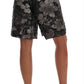 Elegant High-Waist Brocade Shorts