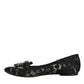 Black Lace Crystal Ballet Flats Loafer Shoes