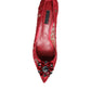 Red Taormina Lace Crystal Heels Pumps Shoes