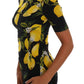 Sicilian Lemon Print Silk Blouse